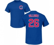 MLB Nike Chicago Cubs #26 Billy Williams Royal Blue Name & Number T-Shirt