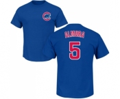 MLB Nike Chicago Cubs #5 Albert Almora Jr Royal Blue Name & Number T-Shirt