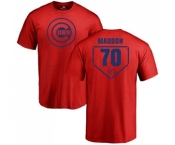 MLB Nike Chicago Cubs #70 Joe Maddon Red RBI T-Shirt