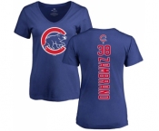 MLB Women's Nike Chicago Cubs #38 Carlos Zambrano Royal Blue Backer T-Shirt
