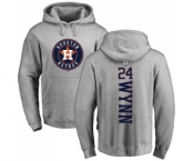 MLB Nike Houston Astros #24 Jimmy Wynn Ash Backer Pullover Hoodie