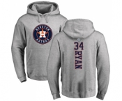 MLB Nike Houston Astros #34 Nolan Ryan Ash Backer Pullover Hoodie