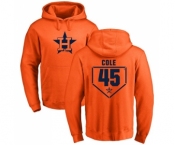 MLB Nike Houston Astros #45 Gerrit Cole Orange RBI Pullover Hoodie