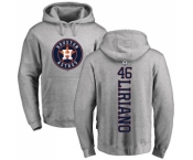 MLB Nike Houston Astros #46 Francisco Liriano Ash Backer Pullover Hoodie