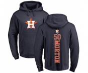 MLB Nike Houston Astros #50 Charlie Morton Navy Blue Backer Pullover Hoodie