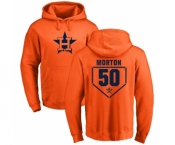 MLB Nike Houston Astros #50 Charlie Morton Orange RBI Pullover Hoodie