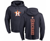MLB Nike Houston Astros #50 J.R. Richard Navy Blue Backer Pullover Hoodie