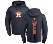 MLB Nike Houston Astros #53 Ken Giles Navy Blue Backer Pullover Hoodie