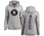 MLB Women's Nike Houston Astros #41 Brad Peacock Ash Backer Pullover Hoodie
