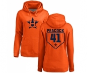 MLB Women's Nike Houston Astros #41 Brad Peacock Orange RBI Pullover Hoodie