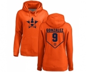 MLB Women's Nike Houston Astros #9 Marwin Gonzalez Orange RBI Pullover Hoodie