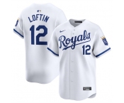 Men's Kansas City Royals #12 Nick Loftin White 2024 Home Limited Stitched Baseball Jersey