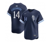 Men's Kansas City Royals #14 Jac Caglianone Navy City Connect Limited Stitched Baseball Jersey