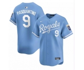 Men's Kansas City Royals #9 Vinnie Pasquantino Light Blue Alternate Limited Stitched Baseball Jersey