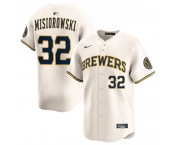 Men's Milwaukee Brewers #32 Jacob Misiorowski Cream 2025 Limited Stitched Baseball Jersey