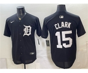 Men's Detroit Tigers #15 Max Clark Black 2026 Cool Base Stitched Baseball Jersey Men's Detroit Tigers #15 Max Clark Black 2026 Cool Base Stitched Baseball Jersey