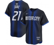 Men's Detroit Tigers #21 Jackson Jobe Navy City Connect Cool Base Stitched Baseball Jersey