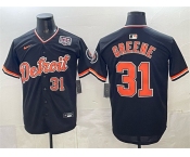 Men's Detroit Tigers #31 Riley Greene Navy 2026 Alternate USA 250' Patch Vapor Premier Limited Stitched Baseball Jersey