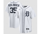 Men's Detroit Tigers #35 Justin Verlander White 2026 Cool Base Stitched Baseball Jersey