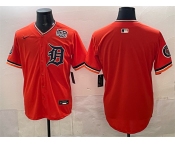 Men's Detroit Tigers Blank Orange 2026 Alternate USA 250' Patch Vapor Premier Limited Stitched Baseball Jersey