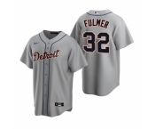 Men's Nike Detroit Tigers #32 Michael Fulmer Gray Road Stitched Baseball Jersey