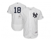 Men New York Yankees #18 Didi Gregorius White FlexBase Jersey