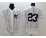 Men New York Yankees #23 Don Mattingly Majestic White stripe Flexbase Authentic Collection Player Jersey Men New York Yankees #23 Don Mattingly Majestic White stripe Flexbase Authentic Collection Player Jersey
