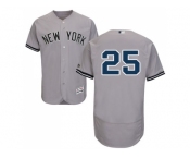 Men New York Yankees #25 Gleyber Torres Grey Flexbase Authentic Collection Stitched MLB Jersey