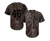 Men New York Yankees #46 Andy Pettitte Camo Realtree Collection Cool Base Stitched MLB Jersey