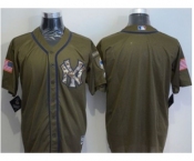 Men New York Yankees Blank Green Salute to Service Stitched Baseball Jersey Men New York Yankees Blank Green Salute to Service Stitched Baseball Jersey