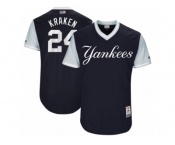 Men's 2017 Little League World Series Yankees Gary Sanchez Kraken Navy Jersey Men's 2017 Little League World Series Yankees Gary Sanchez Kraken Navy Jersey