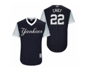 Men's 2017 Little League World Series Yankees Jacoby Ellsbury Chief Navy Jersey Men's 2017 Little League World Series Yankees Jacoby Ellsbury Chief Navy Jersey