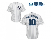 Men's Majestic New York Yankees #10 Phil Rizzuto Authentic White Home MLB Jersey