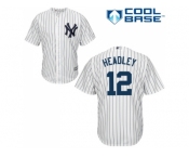 Men's Majestic New York Yankees #12 Chase Headley Replica White Home MLB Jersey Men's Majestic New York Yankees #12 Chase Headley Replica White Home MLB Jersey