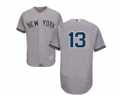 Men's Majestic New York Yankees #13 Alex Rodriguez Grey Flexbase Authentic Collection MLB Jersey