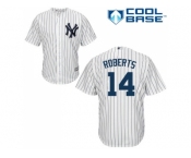 Men's Majestic New York Yankees #14 Brian Roberts Replica White Home MLB Jersey Men's Majestic New York Yankees #14 Brian Roberts Replica White Home MLB Jersey