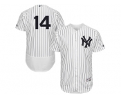 Men's Majestic New York Yankees #14 Brian Roberts White Navy Flexbase Authentic Collection MLB Jersey