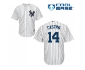 Men's Majestic New York Yankees #14 Starlin Castro Replica White Home MLB Jersey Men's Majestic New York Yankees #14 Starlin Castro Replica White Home MLB Jersey