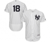 Men's Majestic New York Yankees #18 Johnny Damon White Home Flex Base Authentic Collection MLB Jersey Men's Majestic New York Yankees #18 Johnny Damon White Home Flex Base Authentic Collection MLB Jersey