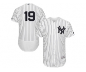 Men's Majestic New York Yankees #19 Masahiro Tanaka White Navy Flexbase Authentic Collection MLB Jersey