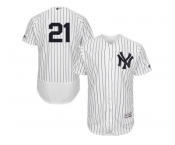 Men's Majestic New York Yankees #21 Paul O'Neill White Navy Flexbase Authentic Collection MLB Jersey Men's Majestic New York Yankees #21 Paul O'Neill White Navy Flexbase Authentic Collection MLB Jersey
