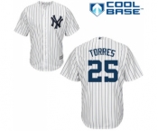 Men's Majestic New York Yankees #25 Gleyber Torres Replica Navy Blue Alternate MLB Jerse Men's Majestic New York Yankees #25 Gleyber Torres Replica Navy Blue Alternate MLB Jerse