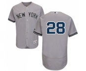 Men's Majestic New York Yankees #28 Austin Romine Grey Road Flex Base Authentic Collection MLB Jersey Men's Majestic New York Yankees #28 Austin Romine Grey Road Flex Base Authentic Collection MLB Jersey
