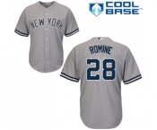 Men's Majestic New York Yankees #28 Austin Romine Replica Grey Road MLB Jersey Men's Majestic New York Yankees #28 Austin Romine Replica Grey Road MLB Jersey