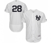 Men's Majestic New York Yankees #28 Austin Romine White Home Flex Base Authentic Collection MLB Jersey Men's Majestic New York Yankees #28 Austin Romine White Home Flex Base Authentic Collection MLB Jersey