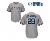 Men's Majestic New York Yankees #28 Joe Girardi Authentic Grey Road MLB Jersey