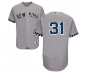 Men's Majestic New York Yankees #31 Aaron Hicks Grey Flexbase Authentic Collection MLB Jersey Men's Majestic New York Yankees #31 Aaron Hicks Grey Flexbase Authentic Collection MLB Jersey