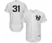 Men's Majestic New York Yankees #31 Aaron Hicks White Navy Flexbase Authentic Collection MLB Jersey Men's Majestic New York Yankees #31 Aaron Hicks White Navy Flexbase Authentic Collection MLB Jersey
