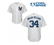 Men's Majestic New York Yankees #34 Brian McCann Replica White Home MLB Jersey