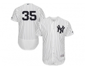 Men's Majestic New York Yankees #35 Michael Pineda White Navy Flexbase Authentic Collection MLB Jersey